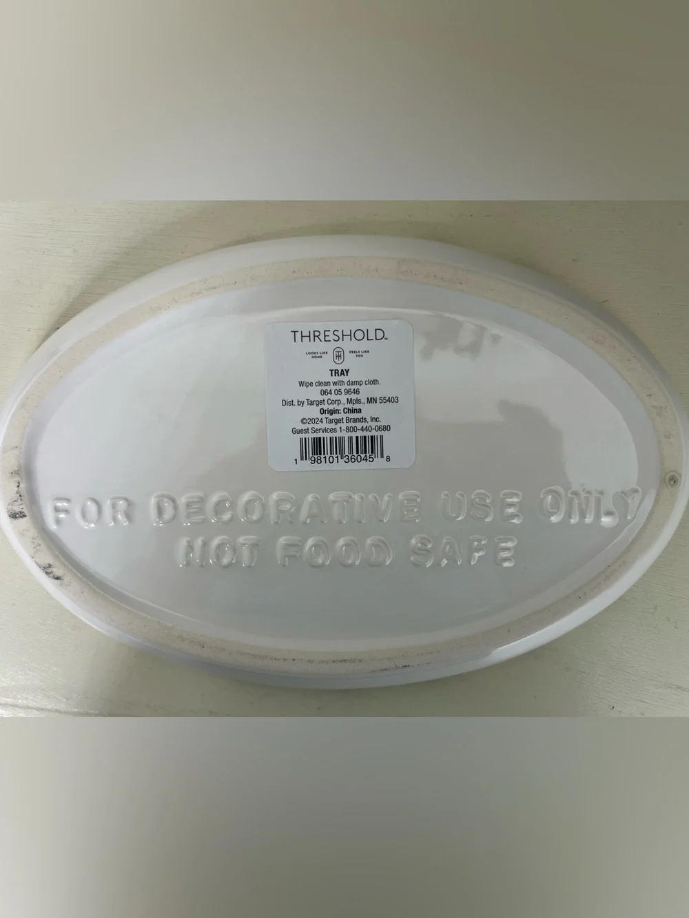 Brand New-Threshold Ceramic Bath Tray